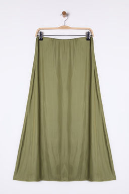 TRENDYOLMILLA Haki Saten Kumas A-line Midi Boy Dokuma Etek TWOSS25ET00016 фото 7