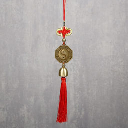 Цена за 2 шт. Колокольчик металл Монета Инь-ян 1 колокол d=2,5 см 35х5,3х2,7 см - Simaland фото 2