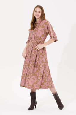 Kad_n Camel Dokuma Elbise - U.s. polo assn фото 3