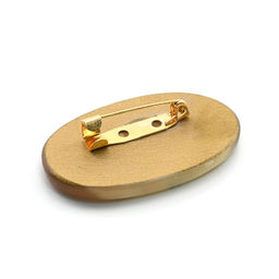 Брошь из селенита овал Сакура 45*27мм