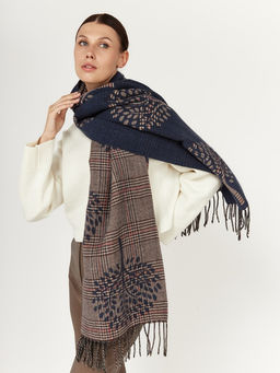 в составе ШЕРСТЬ и КАШЕМИР Большой, мягкий, теплый двусторонний палантин. - Tantino фото 9