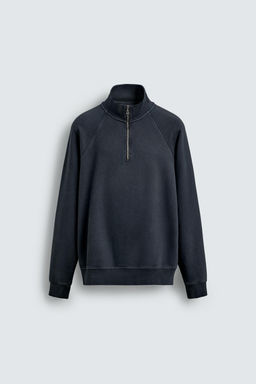 SUDADERA LAVADA CUELLO CREMALLERA / Gris antracita - Zara фото 6