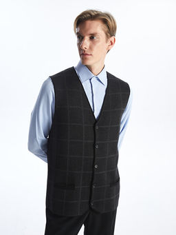 Standart Kal?p V Yaka Erkek Triko Yelek