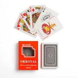 Цена за 2 шт. Карты игральные пластиковые «Royal», колода 54 шт., 8.8×5.7 см