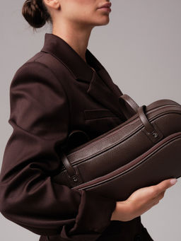 Кожаная сумка Roxy DBR 31186 коричневый торф  фото 2