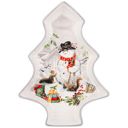 БЛЮДО AGNESS С НОВЫМ ГОДОМ! В ФОРМЕ ЕЛКИ 23*19,5*5 СМ