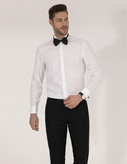 Beyaz Slim Fit Smokin G_mlek