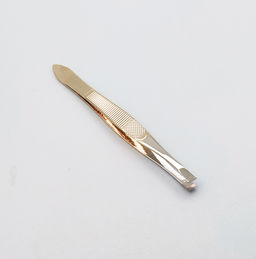 Zinger Пинцет для бровей скошенный / Standard 86079 HG, золотистый  фото 2