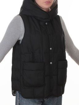 H24-26 BLACK Жилет утепленный женский (утиный пух) - Fashion фото 2