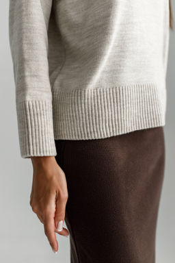 4103 ТЕМНО-БЕЖЕВЫЙ СВИТЕР - Karolina фото 17