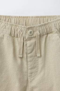 BERMUDA CON LINO Y ALGOD?N / Verde - Zara фото 3