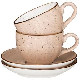 ЧАЙНЫЙ НАБОР BRONCO NATURE НА 2 ПЕР. 4 ПР. 220 МЛ БЕЖЕВЫЙ