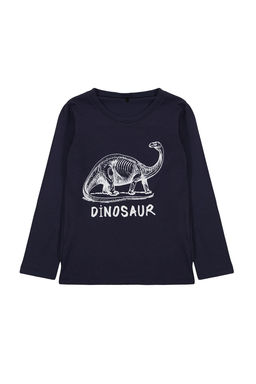 Turuncu-Lacivert-Ekru 3lu Erkek Cocuk Bask?l? Pamuklu Orme T-Shirt TKDAW25TS00012 - Trendyolmilla фото 6