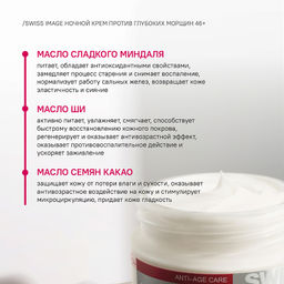 SWISS image 46+ Крем НОЧНОЙ д/лица против глубоких морщин 50мл