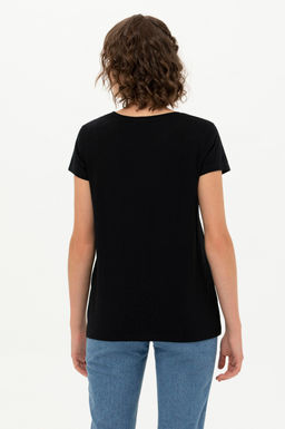 Женская черная футболка с круглым вырезом Неожиданная скидка в корзине - U.s. polo assn фото 12