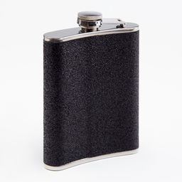 Фляжка Мастер К, 240 мл, подарочная, 8 oz, нержавеющая сталь, чёрная