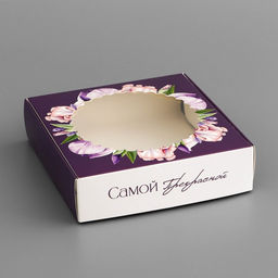 Цена за 5 шт. Коробка подарочная сборная с окном, упаковка, «Самой прекрасной», 11.5×11.5×3 см