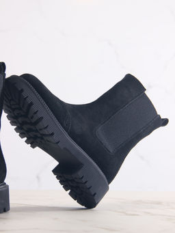 Челси 360.P.taskanabl.Черная замша/шерсть