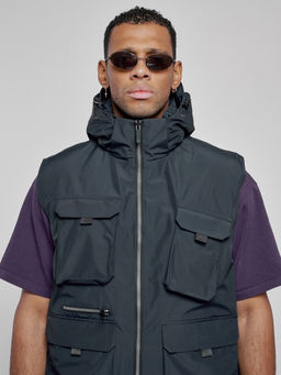 Куртка - жилетка трансформер 2 в 1 мужская зимняя темно-синего цвета 2409TS - Mtforce фото 31