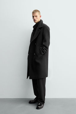 DOUBLE-BREASTED WOOL COAT - Zara фото 4