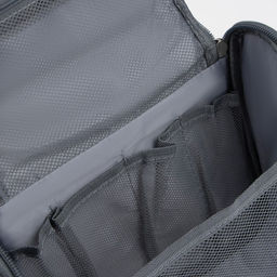 Косметичка-несессер на молнии, с крючком, наружный карман, цвет серый - Simaland фото 3