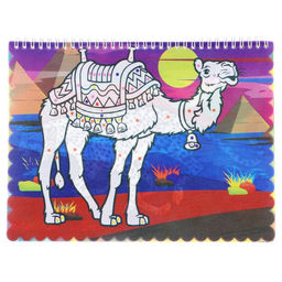 Книжка-раскраска многоразовая «Животные» фломастеры 12 цветов, 3D очки, бутылочка для воды