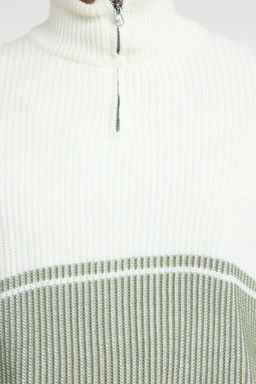 TRENDYOL MAN Yesil Regular Dik Yaka Renk Bloklu Kazak TMNAW25KZ00006 - Trendyolmilla фото 4