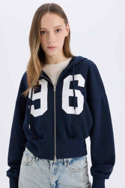 Coool Oversize Genis Kal?p Kapusonlu Bask?l? Kal?n H?rka