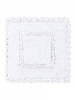 Коврик для туалета 50x50 белый хлопок