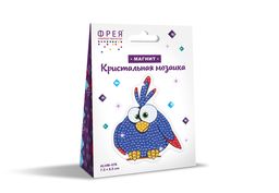 Кристальная (алмазная) мозаика ФРЕЯ ALVM-076 магнит Синяя птичка 7.5 х 8.5 см