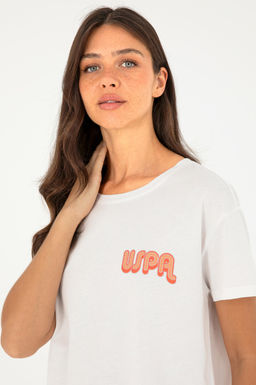 Футболка U.S. Polo Assn женская экрю хлопок  фото 9