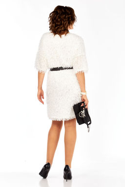 Платье Olga Style Л435 белое молоко