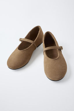 SPLIT SUEDE BALLERINAS - Zara фото 3