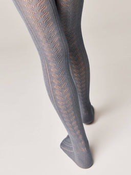 CONTE-KIDS MISS Ажурные колготки темно-серый