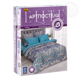 Постельное белье Серебряные нити (сатин Россия) Семейный/Пододеяльник (молния): 2 шт. - 215*145; Простыня: 1 шт. - 215*240; Наволочка (клапан, ушки): 2 шт. - 70*70; Наволочка (клапан): 2 шт. - 50*70 Россия - Артпостель фото 9