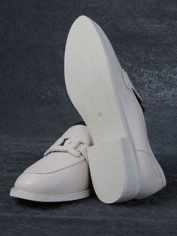 03-DJ32-1 BEIGE Лоферы женские (натуральная кожа)