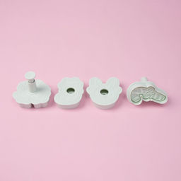 Плунжеры и печати кондитерские Доляна Новый год, 2 в 1, набор 4 шт., пластик, белые