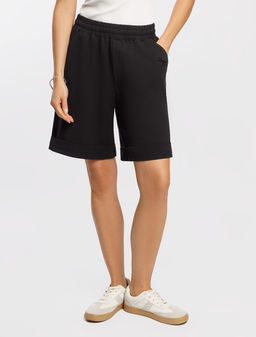 Шорты из эластичного футера двухнитки