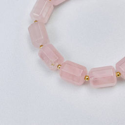 Браслет из мадагаскарского Розового кварца 17 см +