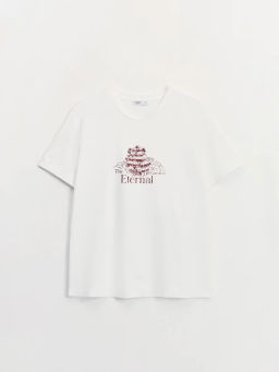 Футболка из хлопка с принтом ZR2605013422-2 / Zarina