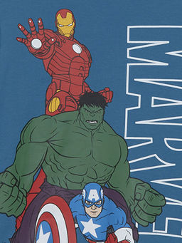 Bisiklet Yaka Marvel Bask?l? Uzun Kollu Erkek ?ocuk Sweatshirt - Waikiki фото 2