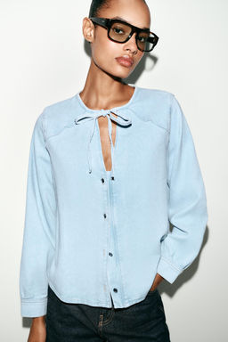 CAMISA Z1975 DENIM LAZO / Azul claro - Zara фото 2