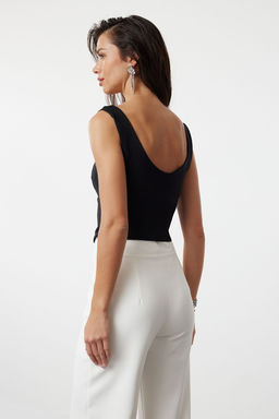 Siyah Fiyonk Detayl? Dokuma Bluz TPRSS24BZ00050 - Trendyolmilla фото 5