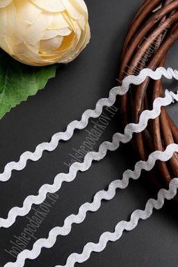 Тесьма "Вьюнок" 0,5 см*27 ярд (SF-2958) белый