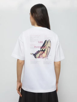 Футболка из хлопка с принтом / Zarina фото 7