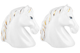 Набор для специй 2 предмета 6*4*7 см Лошади белая с золотом, фарфор - Elan gallery фото 5
