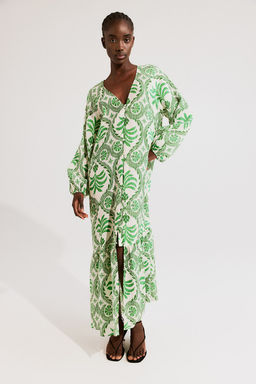 Vestido de crepe con cinturon de anudar - H&m фото 3