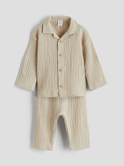 M?slin Erkek Bebek G?mlek ve Pantolon