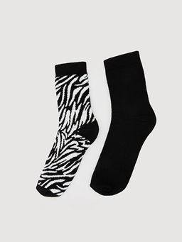 Desenli Kad?n Soket ?orap 2li