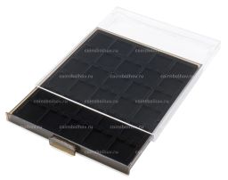 Кассета для хранения и презентации монет в капсулах QUADRUM MINI на 30 ячеек MB черный LEUCHTTURM 360057